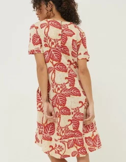 FatFace Simone Vine Jersey Dress Ivory New