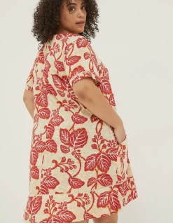 FatFace Simone Vine Jersey Dress Ivory New