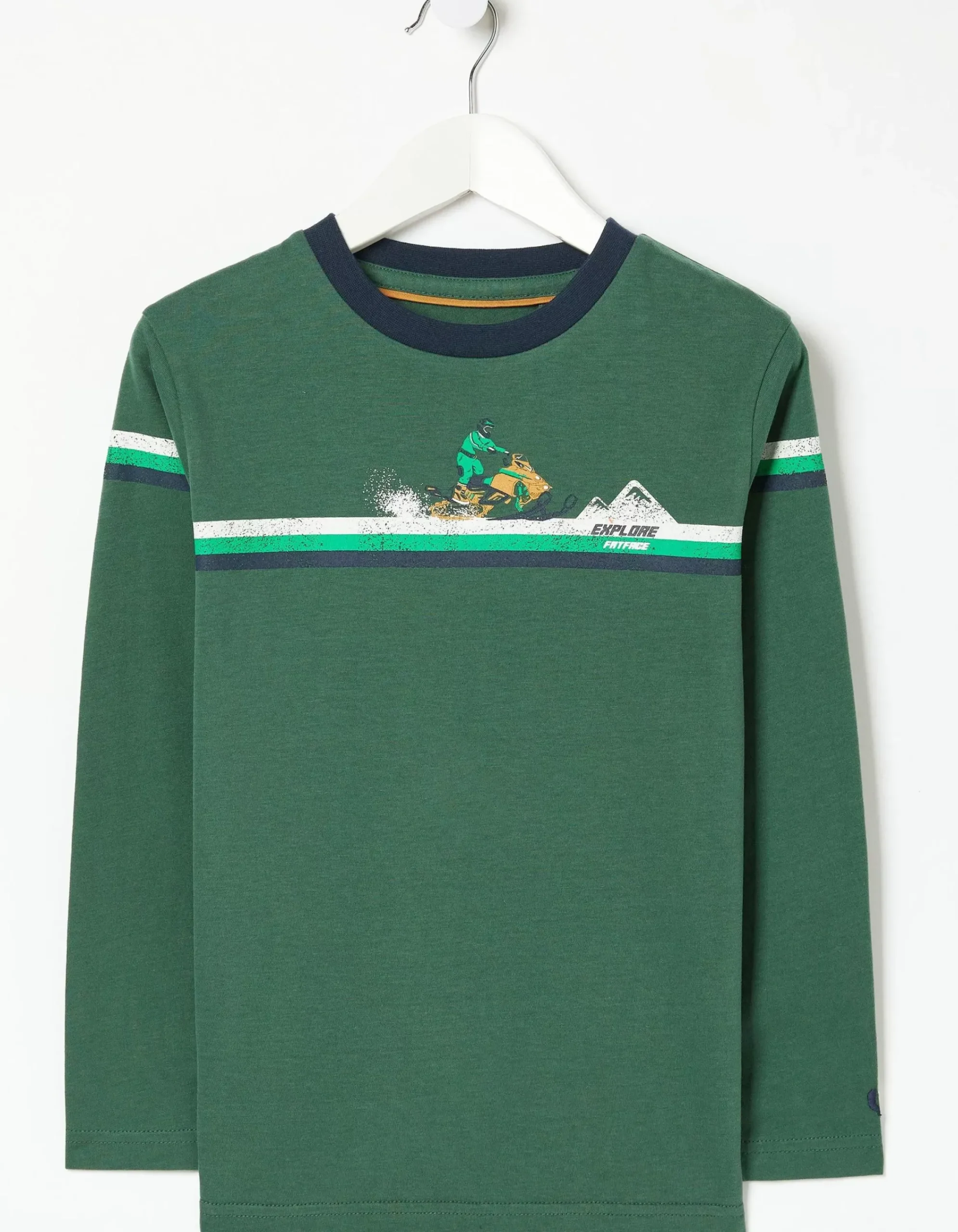 FatFace Ski Placement Graphic T-Shirt Dark Green Outlet