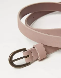 FatFace Skinny Scalloped Keeper Belt Rose Pink Online