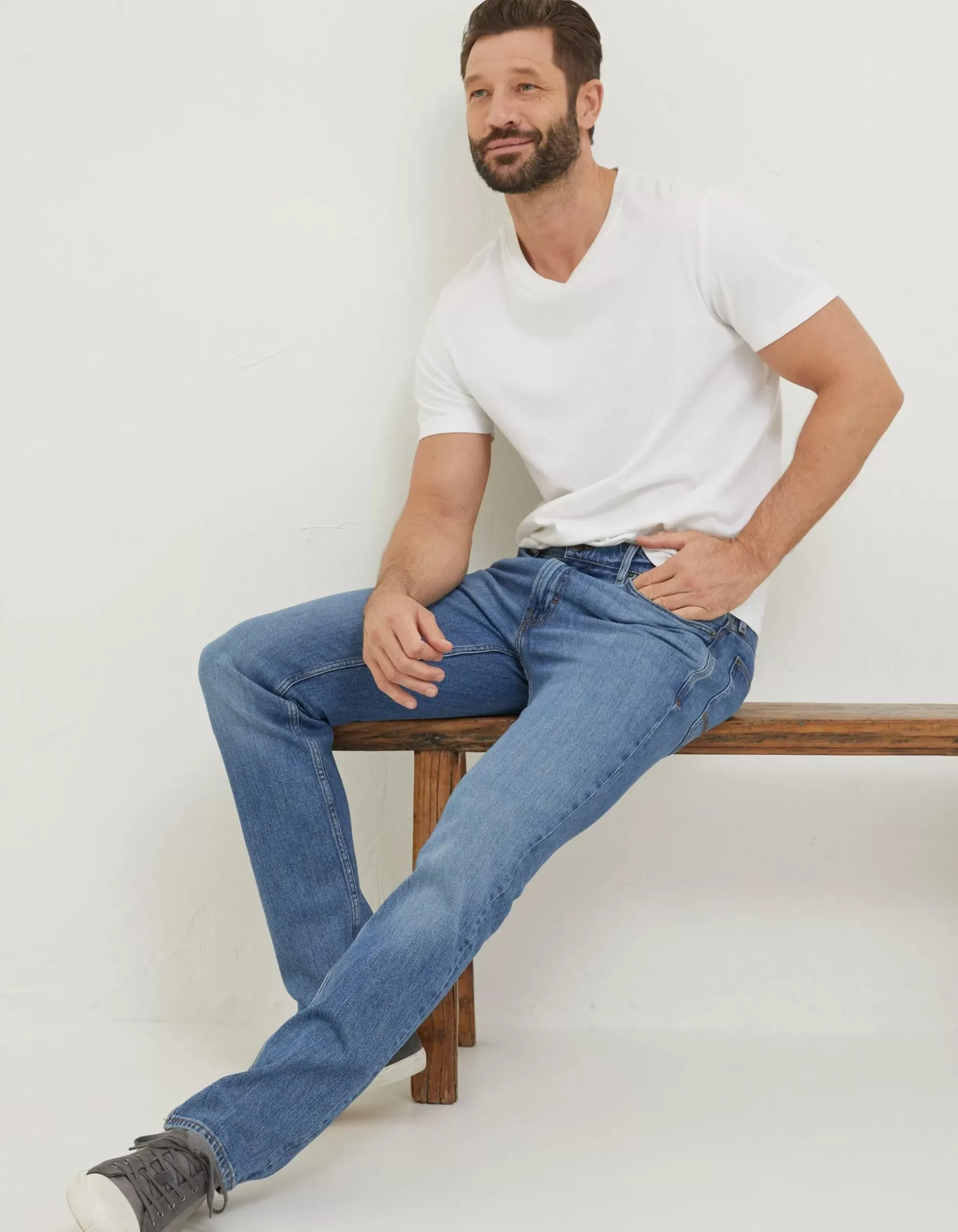 FatFace Slim Authentic Wash Jeans Denim Outlet