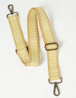FatFace Slim Chevron Bag Strap Yellow Clearance