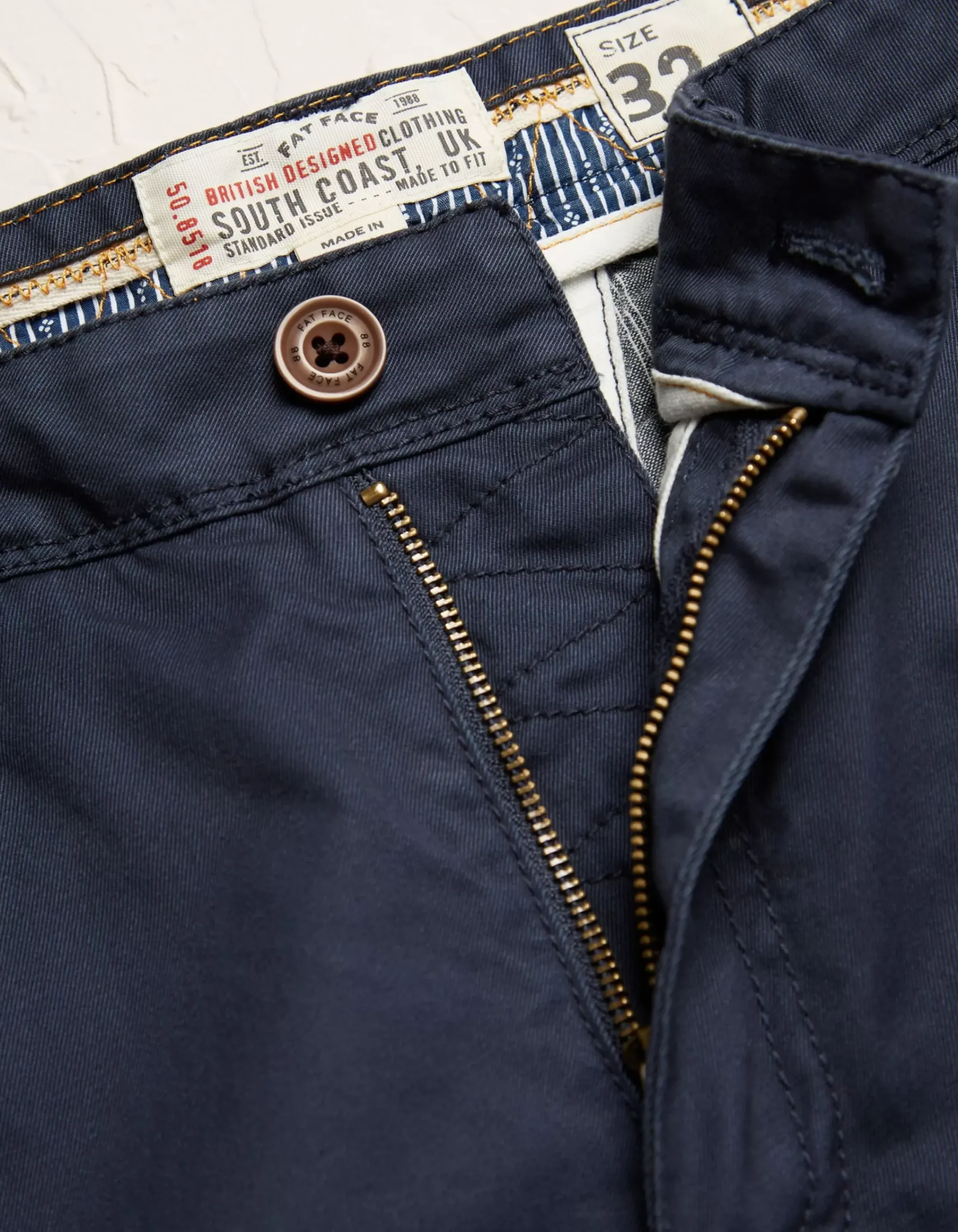 FatFace Slim Coastal Chinos Navy Best