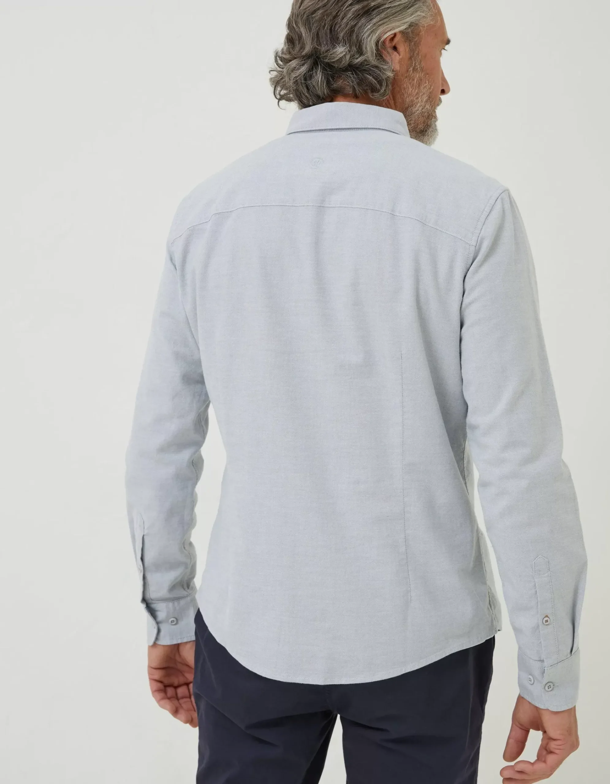 FatFace Slim Hove Oxford Shirt Grey Hot