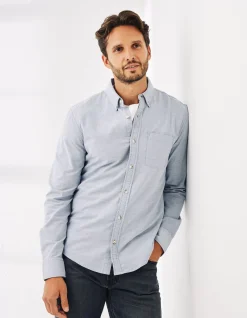 FatFace Slim Hove Oxford Shirt Blue Hot