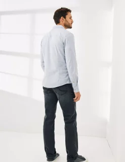 FatFace Slim Hove Oxford Shirt Blue Hot