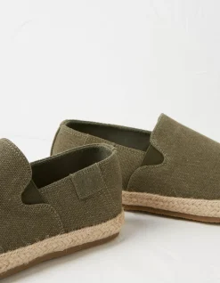FatFace Slip On Espadrilles Khaki Green Sale