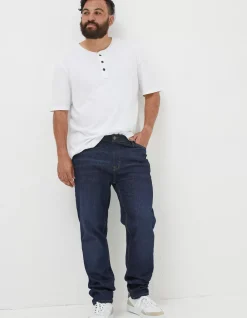 FatFace Slub Henley T-Shirt White Discount