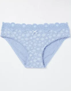 FatFace Snowflake Print Mini Knickers Light Blue Online