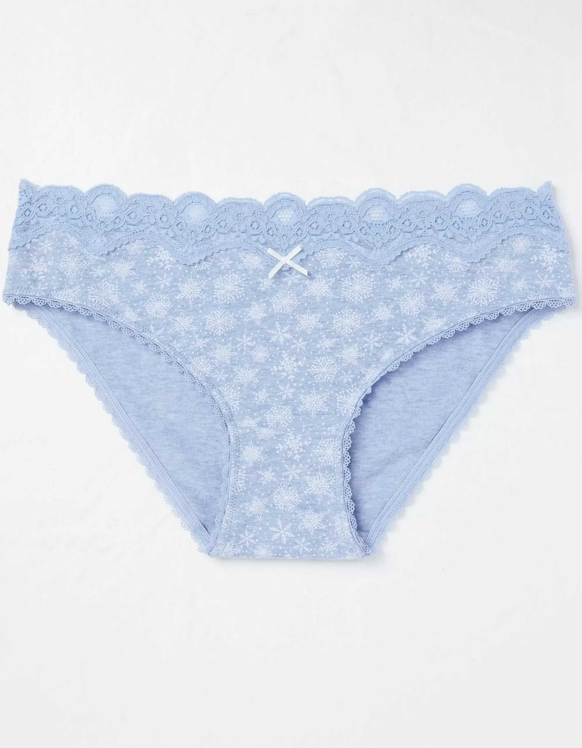 FatFace Snowflake Print Mini Knickers Light Blue Online