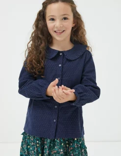 FatFace Spot Cord Blouse Navy Sale