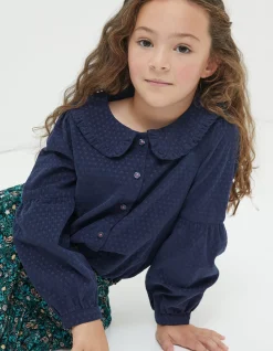 FatFace Spot Cord Blouse Navy Sale