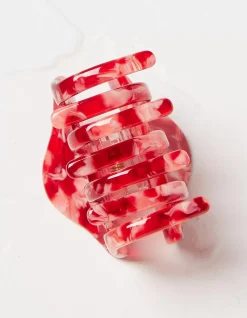 FatFace Square Claw Clip Cherry Red Best