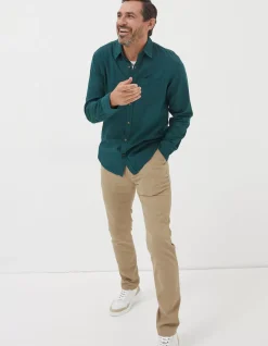 FatFace Square Geo Print Shirt Emerald Green Sale