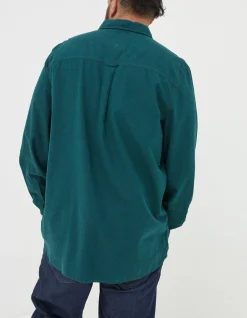 FatFace Square Geo Print Shirt Emerald Green Sale