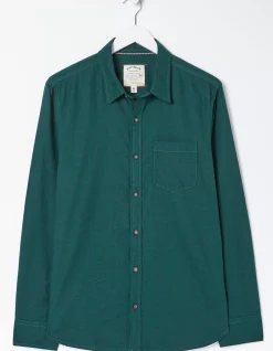 FatFace Square Geo Print Shirt Emerald Green Sale