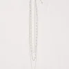 FatFace Stacked Necklace Silver New