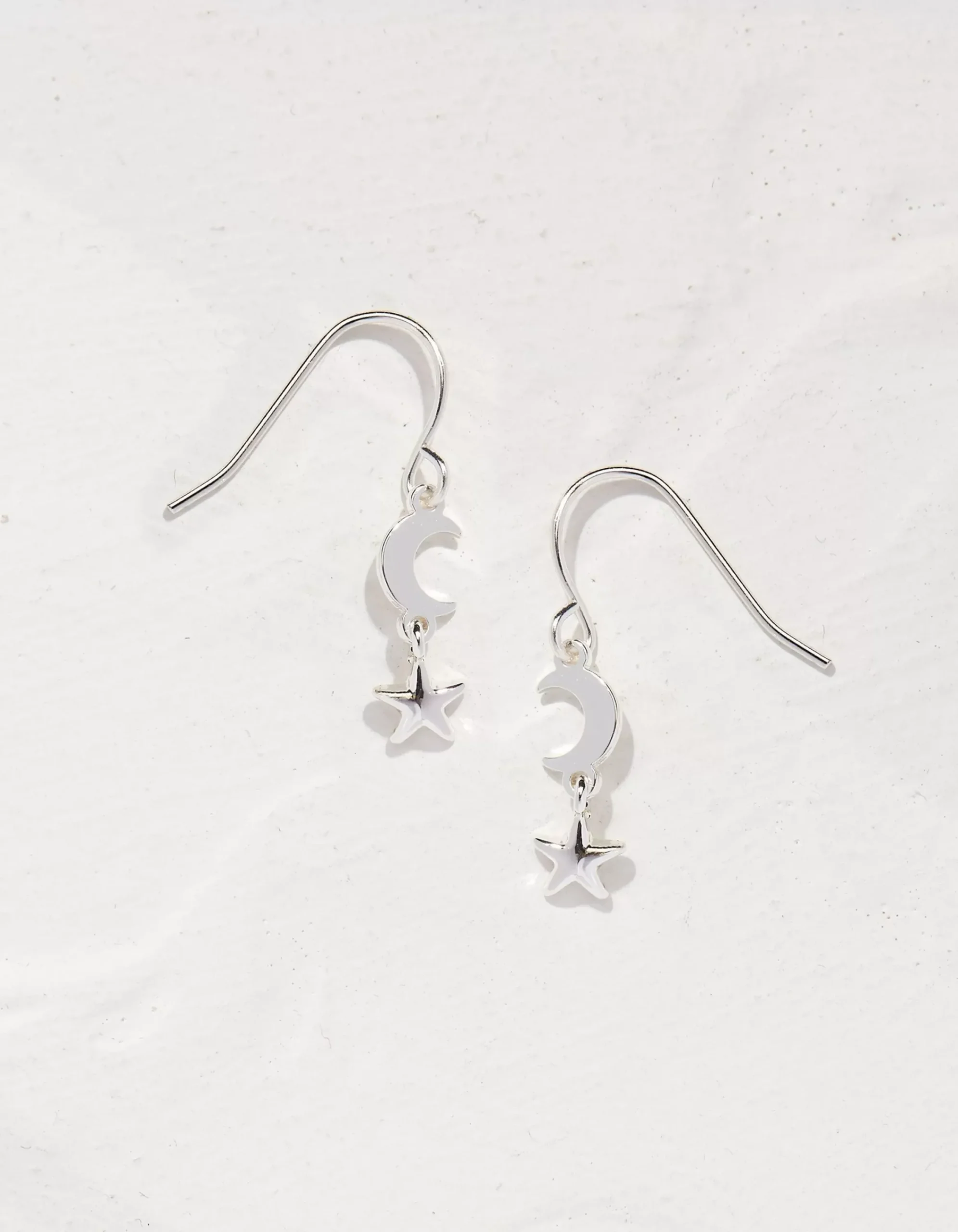 FatFace Star And Moon Charm Earrings Silver Outlet