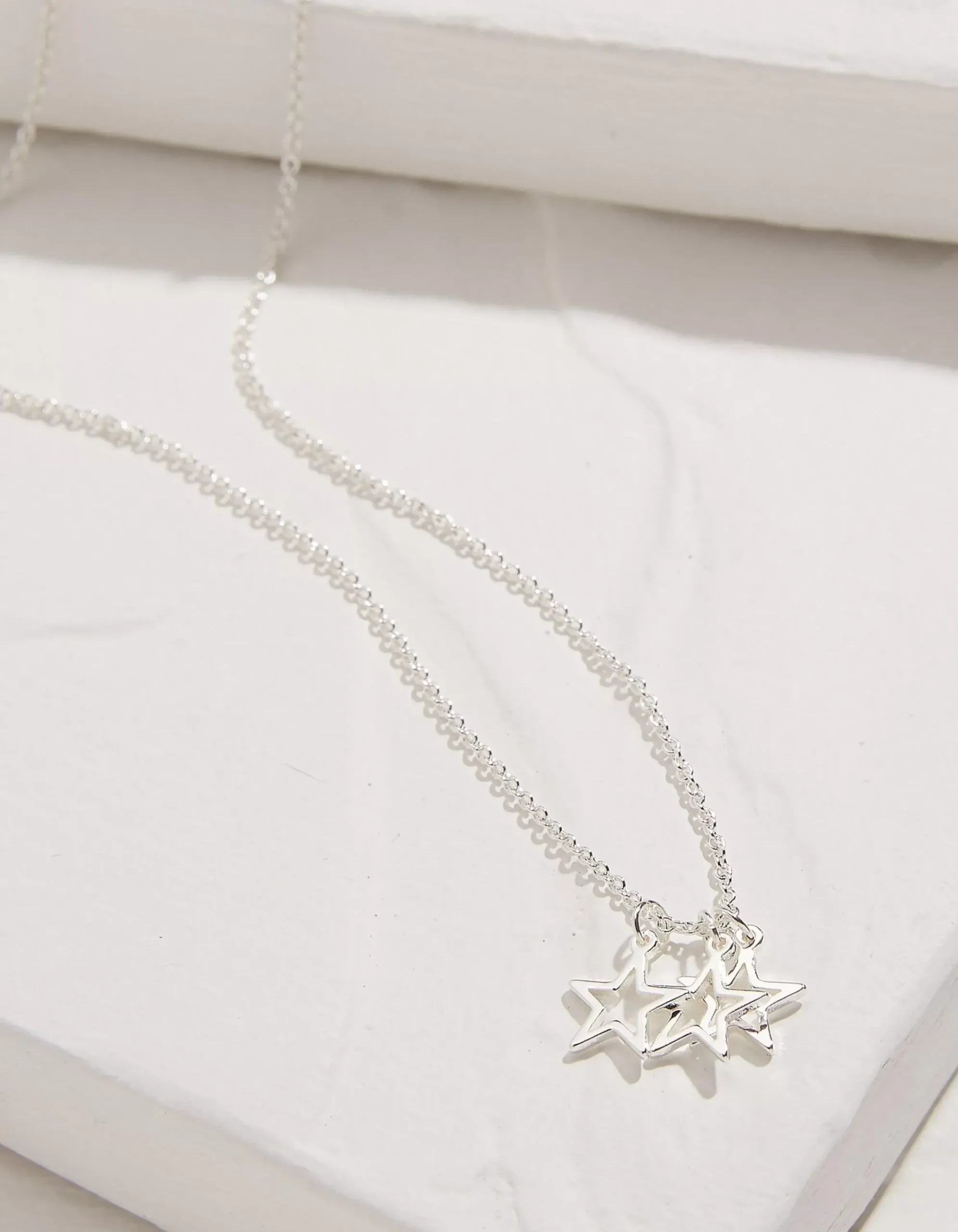 FatFace Star Necklace Silver Clearance
