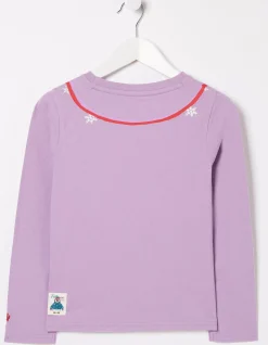 FatFace Stay Cosy T-Shirt Lilac Discount