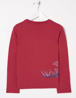 FatFace Stegosaurus Graphic T Shirt Berry Pink Sale