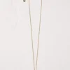 FatFace Stone Flower Necklace Gold Discount