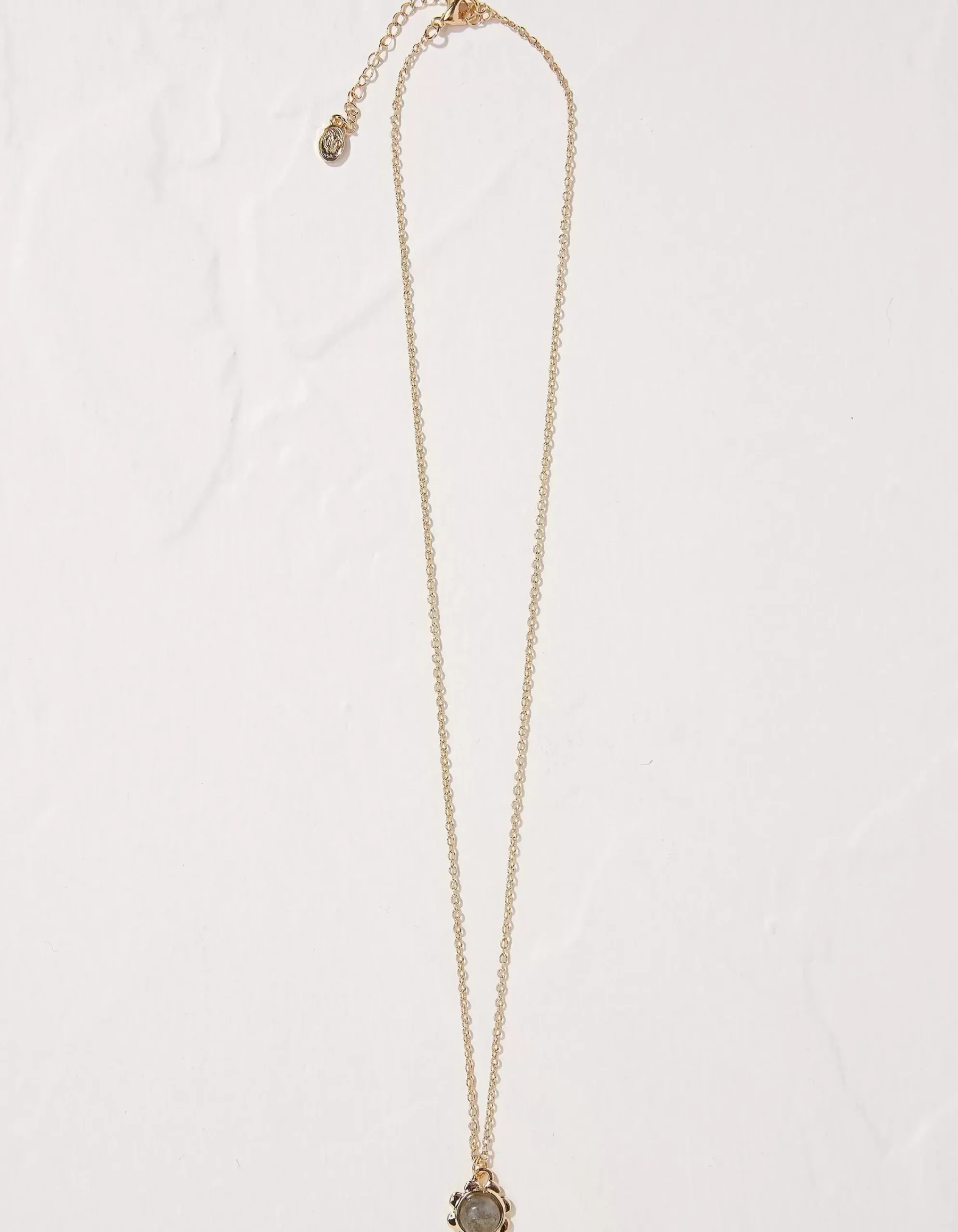 FatFace Stone Flower Necklace Gold Discount