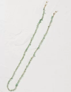 FatFace Stone Glasses Chain Jade Green Best
