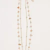 FatFace Stone Layered Necklace Pink Hot