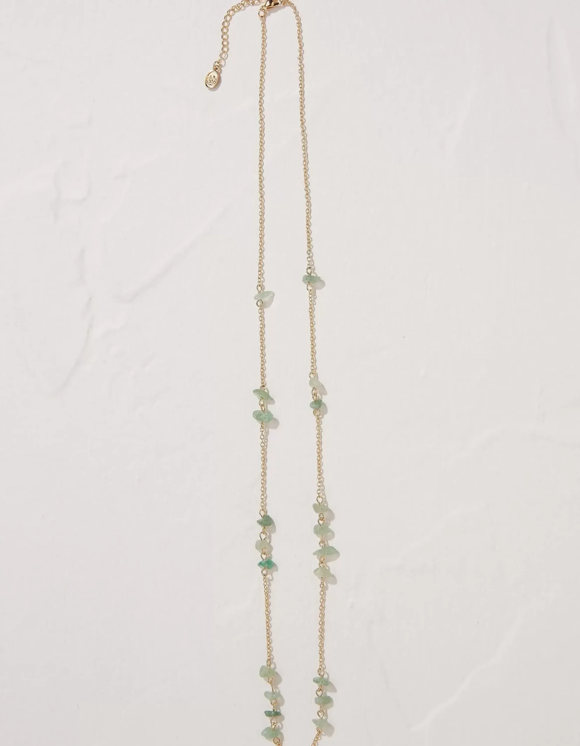 FatFace Stone Long Necklace Green Best