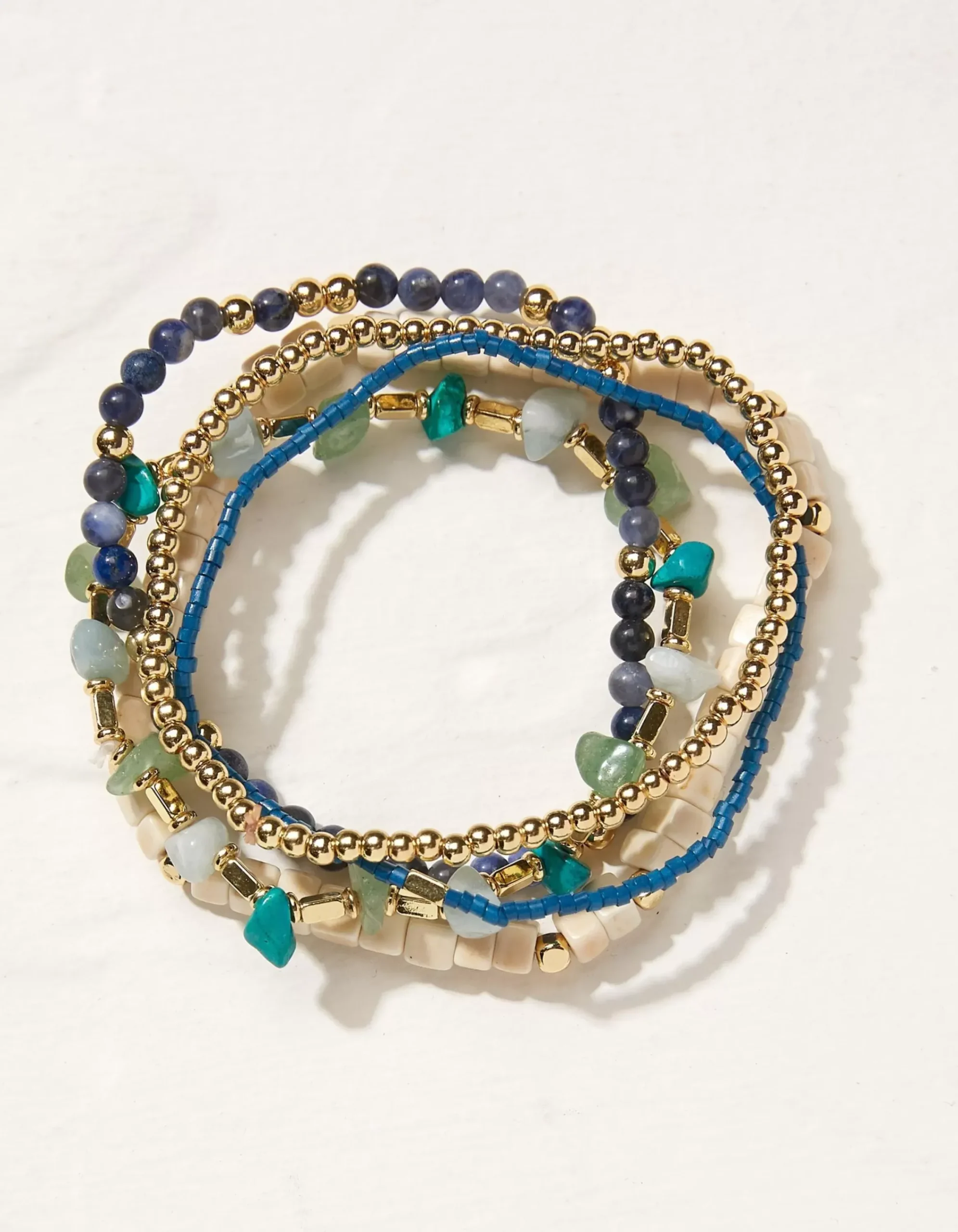 FatFace Stone Stretch Bracelet Multi Outlet