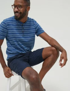 FatFace Stow Flat Front Shorts Navy New