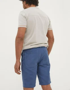 FatFace Stow Flat Front Shorts Washed Blue Hot