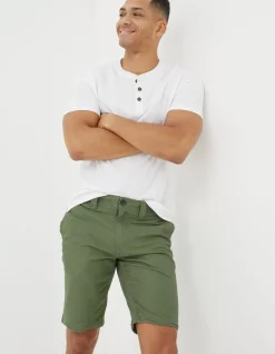 FatFace Stow Flat Front Shorts Green Clearance