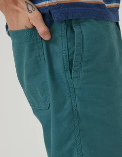 FatFace Stow Flat Front Shorts Teal Green Discount