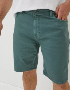 FatFace Stow Flat Front Shorts Teal Green Discount