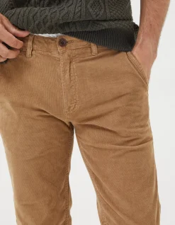 FatFace Straight Cord Trousers Dark Stone