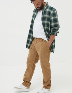 FatFace Straight Cord Trousers Dark Stone