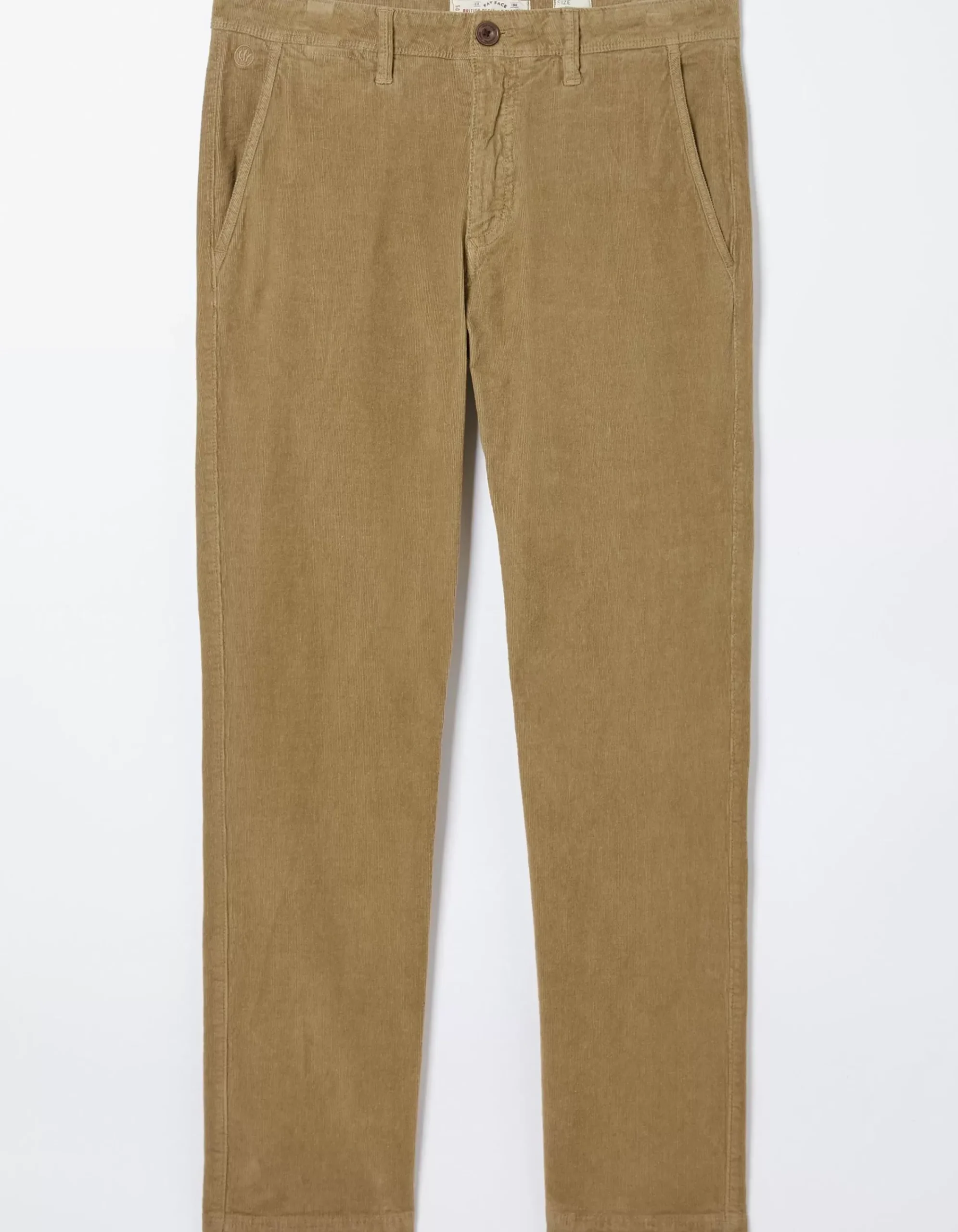FatFace Straight Cord Trousers Dark Stone