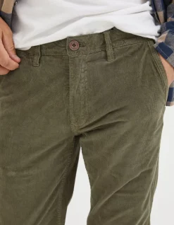 FatFace Straight Cord Trousers Khaki Green Outlet
