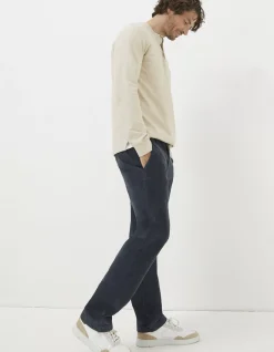FatFace Straight Cord Trousers Navy Best