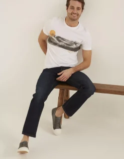 FatFace Straight Dark Vintage Wash Jeans Denim Sale