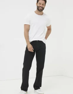 FatFace Straight Fit Jeans Washed Black Hot