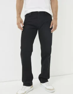 FatFace Straight Fit Jeans Washed Black Hot