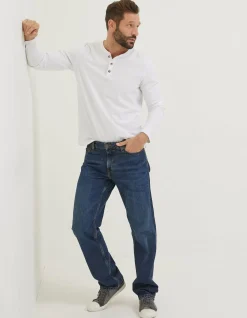FatFace Straight Mid Wash Jeans Denim Outlet