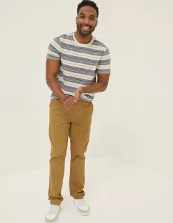 FatFace Straight Pull On Trousers Natural Outlet