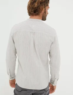 FatFace Stripe Grandad Shirt Natural