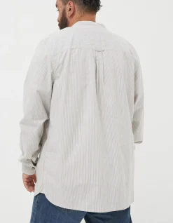 FatFace Stripe Grandad Shirt Natural