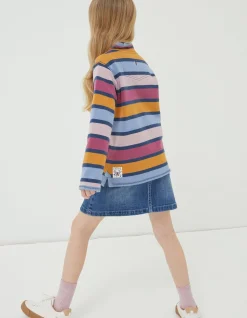 FatFace Stripe Half Neck Sweatshirt Multi New