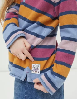 FatFace Stripe Half Neck Sweatshirt Multi New